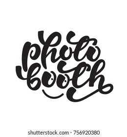 Photo Booth lettering banner. Vector illustration. 