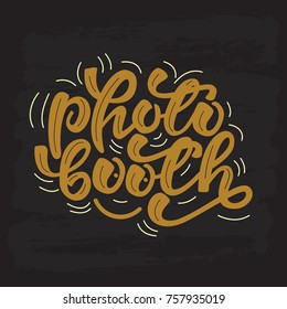 Photo Booth lettering banner. Vector illustration. 