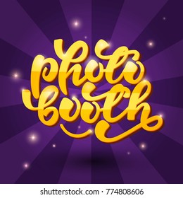 Photo Booth Lettering Banner. Vector illustration.