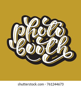 Photo Booth Lettering Design. Vector Illustration.