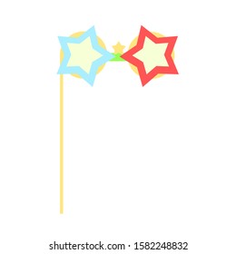 Photo booth prop. Flat design vector illustration.