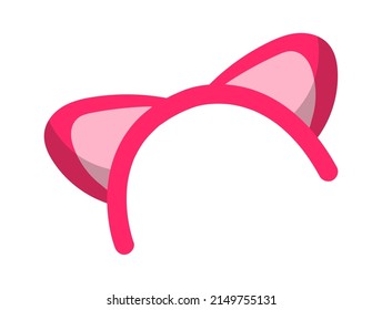 Photo Booth Prop hoop with ears. Vector illustration