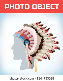 Photo booth Props. Birthday and Party Accessories. Can used for wedding and dates. Native American Indians Headdress. Tribal Chief Feather Hat. Masquerade costume headdress. Carnival or Halloween mask