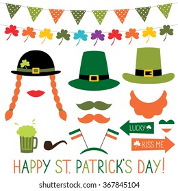 Photo booth props and decoration for St. Patrick's Day