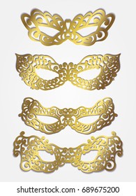 Photo booth props. laser cut masquerade mask. Vector die template in intricate cut out design. Templates for laser cut, wood carving and metal laser cut. 