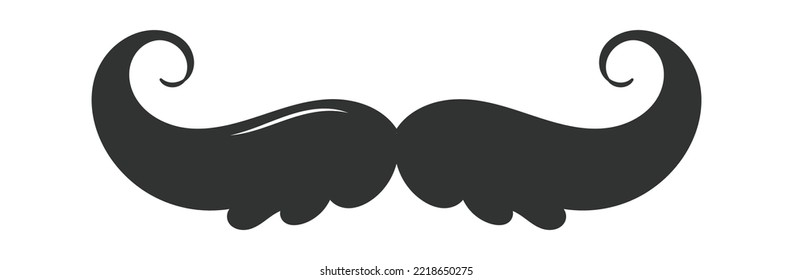 Photo Booth Retro mustache flat icon