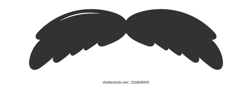 Photo Booth Retro mustache flat icon