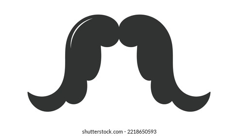 Photo Booth Retro mustache flat icon