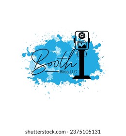 Photo booth simple vector logo design.