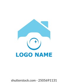 photo booth studio logo, simple camera. design vector photography