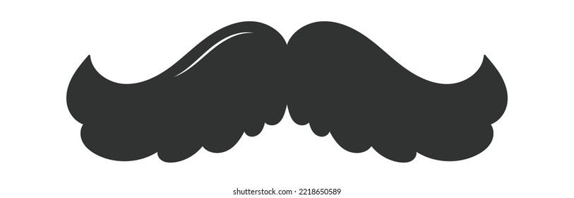 Photo Booth Twisted man's mustache flat icon