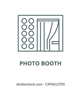 Photo booth vector line icon, linear concept, outline sign, symbol