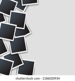 Photo Border Isolated Transparent Background With Gradient Mesh, Vector Illustration