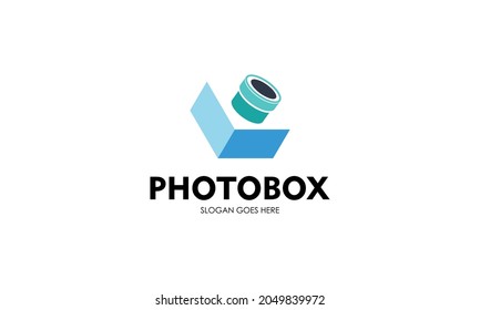Photo box logo design template
