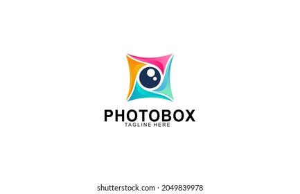 Photo box logo design template
