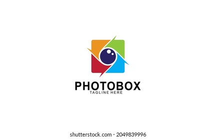 Photo box logo design template