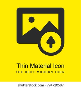 Photo bright yellow material minimal icon or logo design