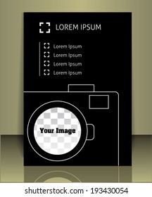 Photo brochure cover vector illustration