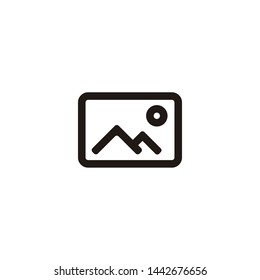 photo button icon sign signifier vector