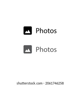Photo Button Icon Vector. Upload Photos Symbol