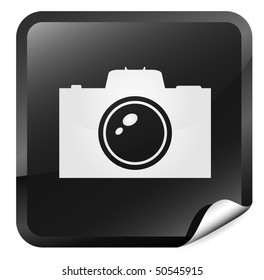   Photo button. vector