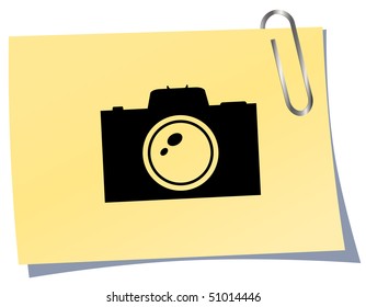 Photo button. vector