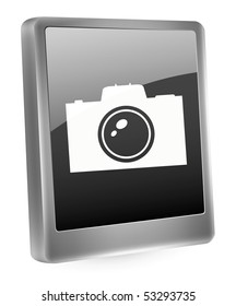  Photo button. vector