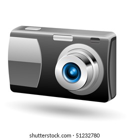 Photo camera 1. Easy to edit vector icon.