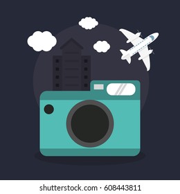 photo camera airplane vacations