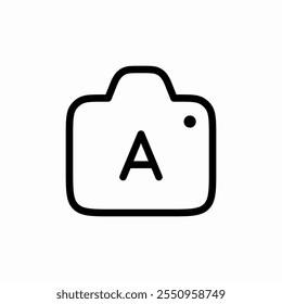 photo camera auto mode icon sign vector