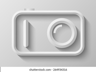 Photo camera with bevel