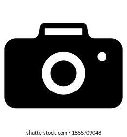 Photo camera black and white small icon