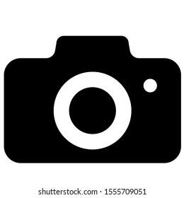 Photo camera black and white small icon
