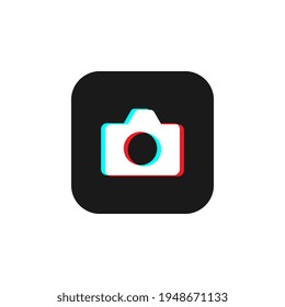 Symbol für Fotokamera, moderne Design-Schaltfläche in sozialen Medien