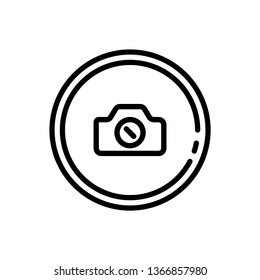 Photo camera button, icon, web, symbol, app, ui. whatsaapp, line style.
