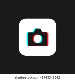 Photo Camera button, network icon, social media modern design button