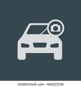 Photo camera car icon 