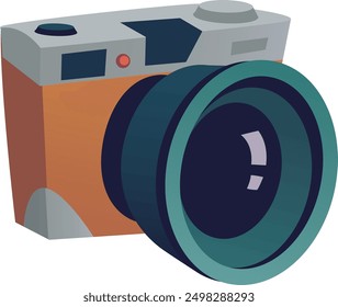 Photo camera cartoon icon. Photography color symbol isolated on white background