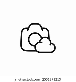 Fotokamera Wolke Verbindung Symbol Vektor