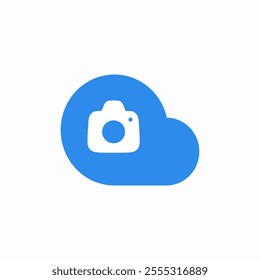 photo camera cloud icon sign vector