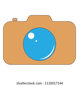 Photo camera colored illustration