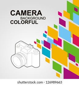 photo camera colorful element background / eps8, no transparent