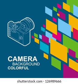 photo camera colorful element background / eps8, no transparent