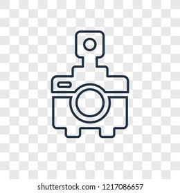 Photo Camera concept vector linear icon isolated on transparent background, Photo Camera concept transparency concept in outline style