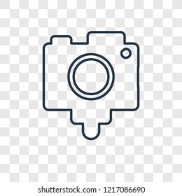 Photo Camera concept vector linear icon isolated on transparent background, Photo Camera concept transparency concept in outline style