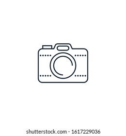 Photo camera creative icon. From Travel icons collection. Isolated Photo camera sign on white background