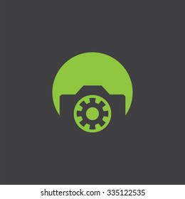 photo camera cut identity template icon design element