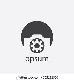 photo camera cut identity template icon design element