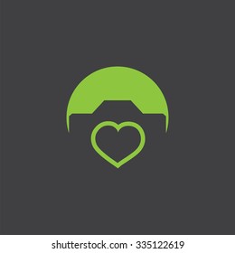 photo camera cut identity template icon design element