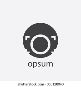 photo camera cut identity template icon design element